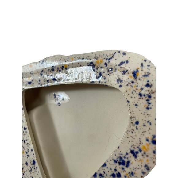 Vintage 90s Turtle Toothbrush Holder & Soap Dish Bathroom Set Blue White Speckle - Picture 6 of 7